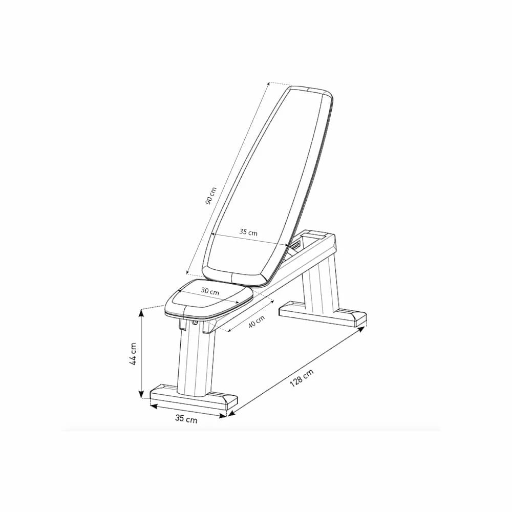 WeightBench Chêne Cuir Noir