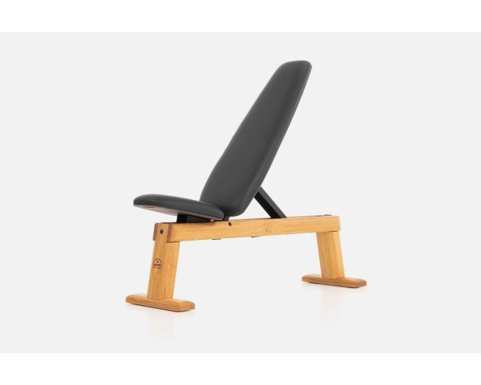 WeightBench Chêne Cuir Noir