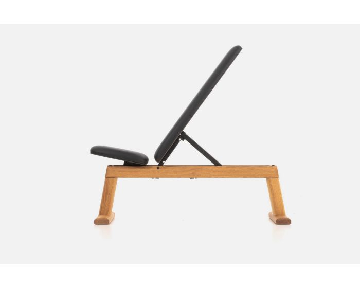 WeightBench Chêne Cuir Noir